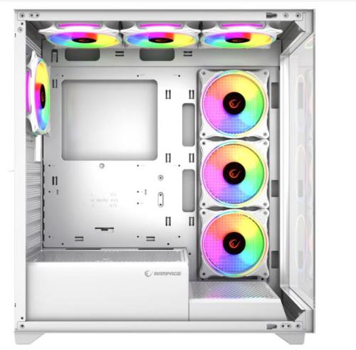 Rampage HYDRA V3 WHITE 750W 80+ BRONZE Beyaz 7*12cm RGB Fan ATX Mid-T Oyuncu Kasası